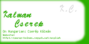 kalman cserep business card
